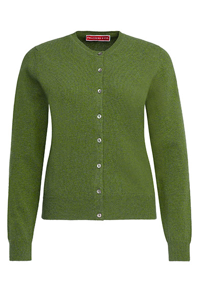 Cardigan lambswool, spring-green