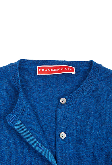 Cardigan Lambswool, Royal Blue