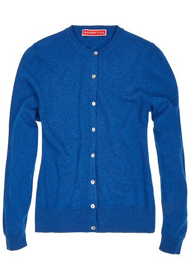 Cardigan Lambswool, Royal Blue