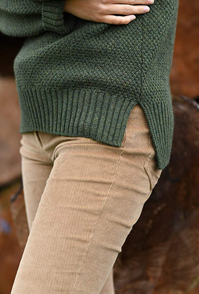 Sweater moss stitch, green