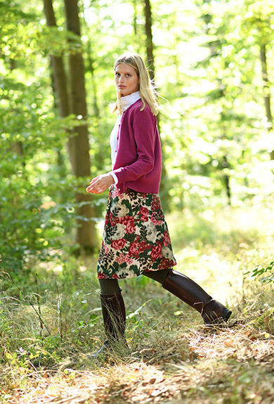 Cardigan lambswool, fuchsia