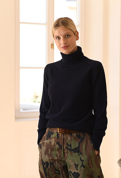 Rollkragenpullover Supergeelong, navy