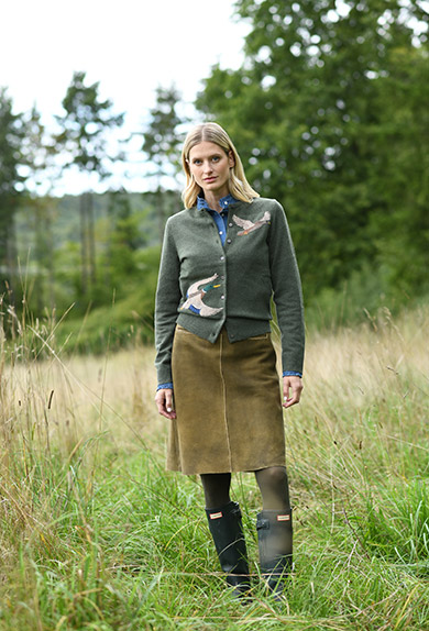 Strickjacke Lambswool, Enten