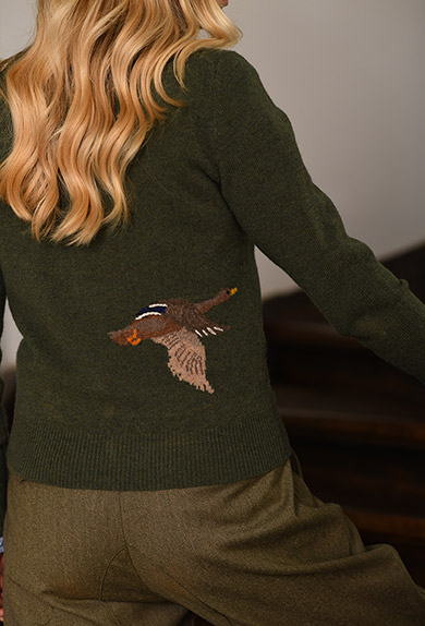 Strickjacke Lambswool, Enten