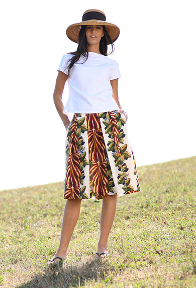 Skirt bows and leaves, red