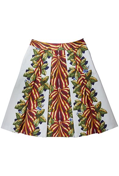 Skirt bows and leaves, red