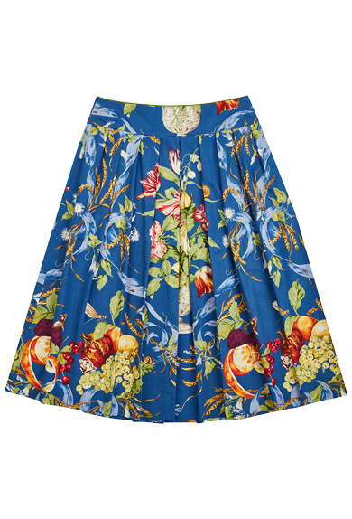 Rock Blumen und Frchte Blau