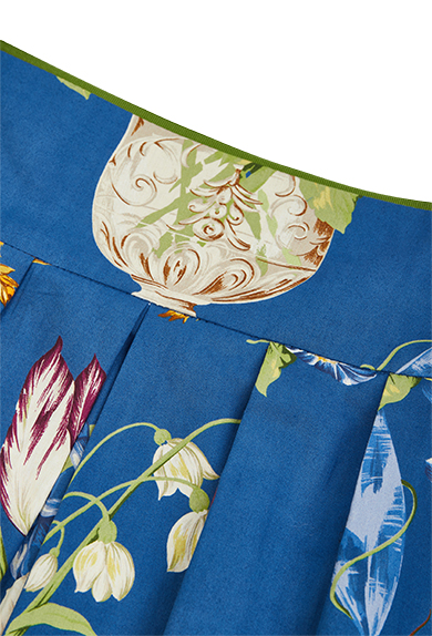 Rock Blumen und Frchte Blau