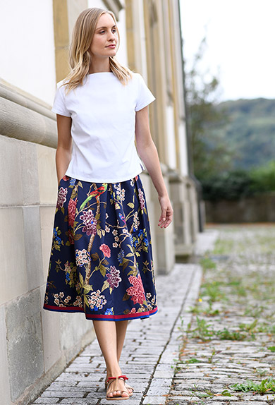 Rock Blumen und Vgel, Blau