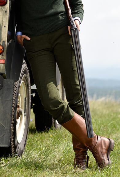 Field trousers moleskin, olive