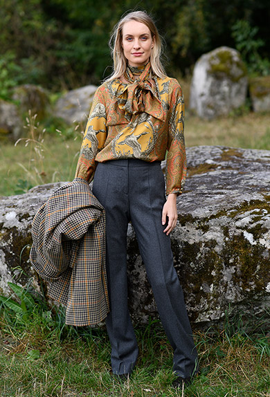 Hose Flanell, grau