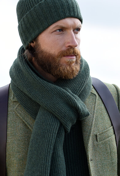 Knitted cap, olive