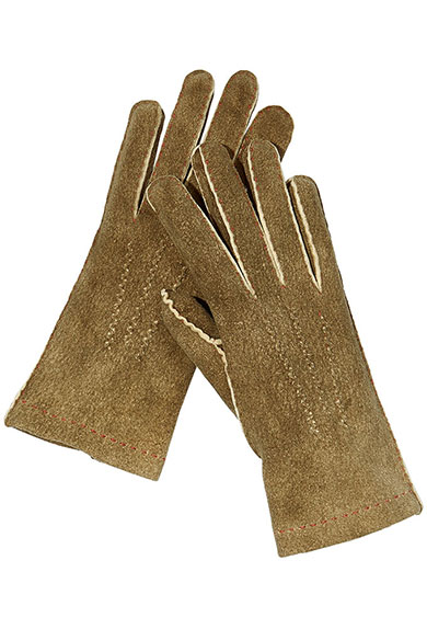 Gloves roe deer leather, brown