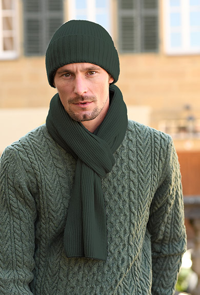 Beanie cashmere, green