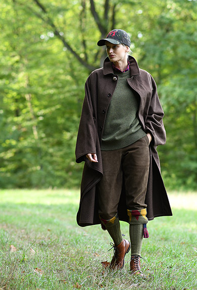 Field cape loden, green - shop online, Women