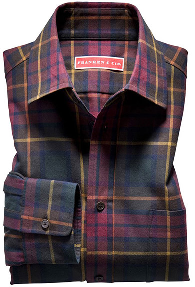 Shirt flannel red/green/blue