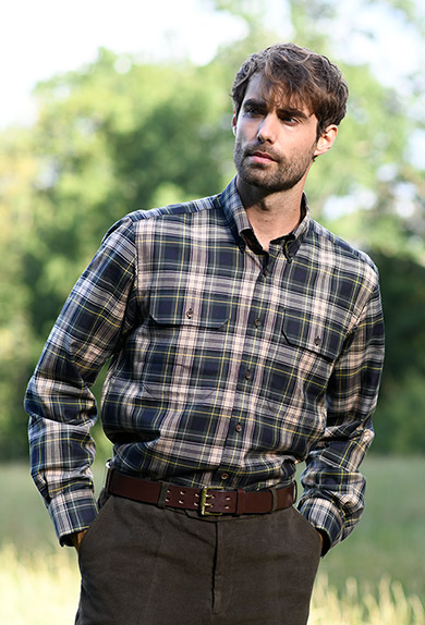 Shirt Flannel Gordon Tartan Shop Online Men Franken Cie