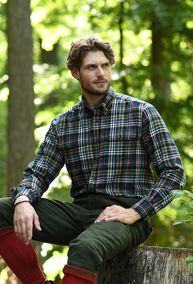 Shirt flannel with wool