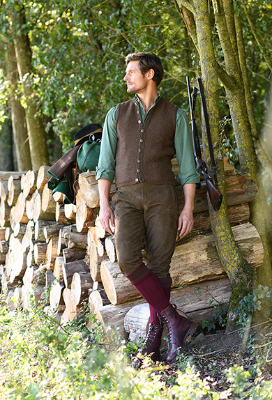 Vest Shetlandwool, brown