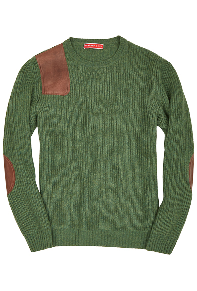 Men's sweater with shoulder patches hot sale
