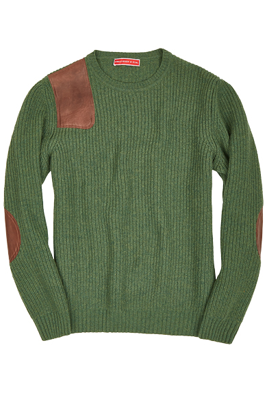 Field sweater merino, leather