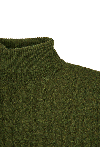 Rollneck sweater, green