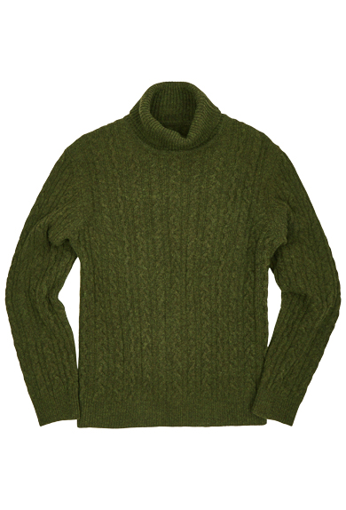 Rollneck sweater, green