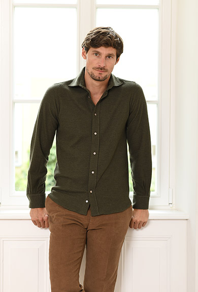 Hemd Jersey, oliv