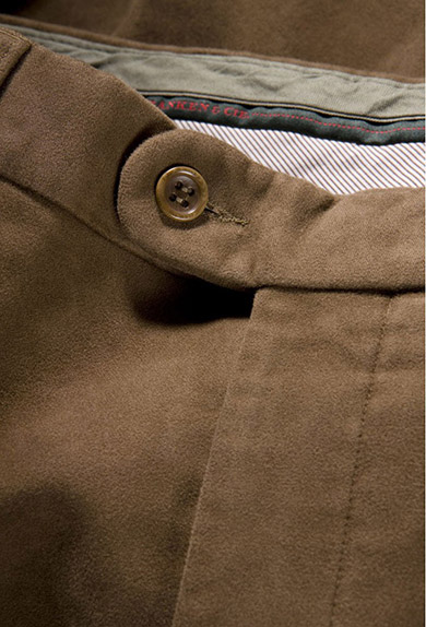 Heavy moleskin trousers, hazelnut