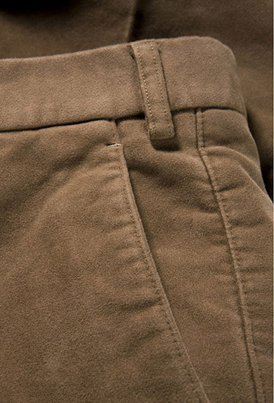 Heavy moleskin trousers, hazelnut