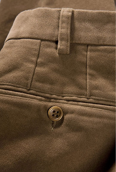 Heavy moleskin trousers, hazelnut