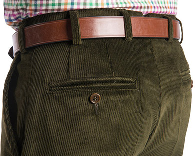 Corduroy trousers, olive - shop online | Men | FRANKEN & Cie.