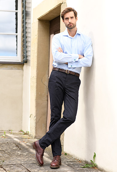 Pantalon homme Tabinsville - NAVY CHINE Bleu - H23