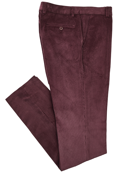 Trousers corduroy, berry