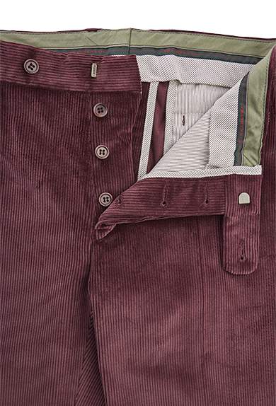 Trousers corduroy, berry