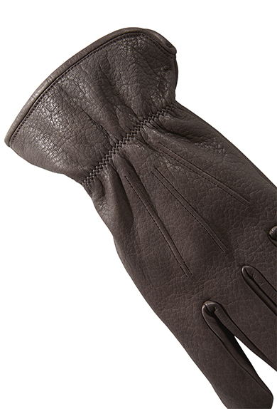 Gloves bison, brown