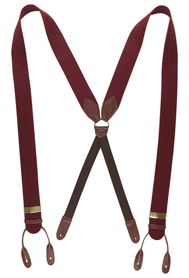 Felt braces, burgundy