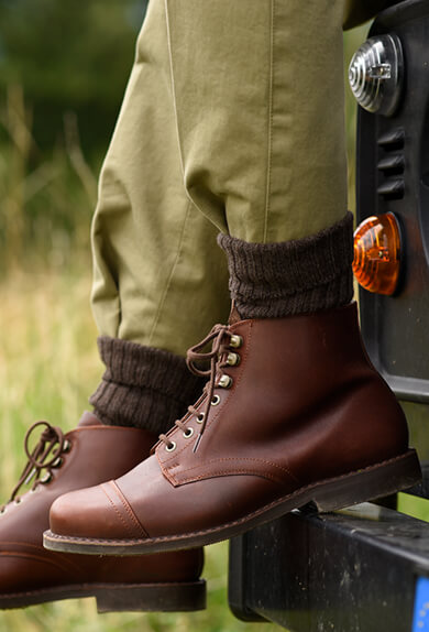 Lace-up boots, safari