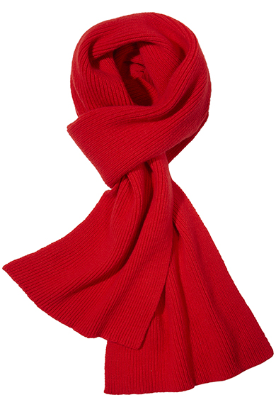 Shawl lambswool, red