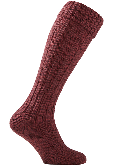 Field Socks long, red