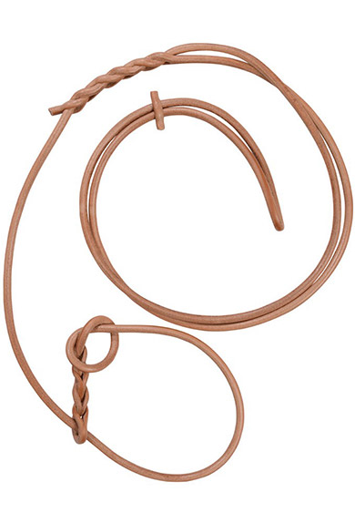 Dog leash leather, round