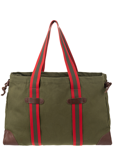 Shopper Canvas XL, rot/grn