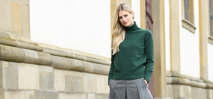 Super Geelong Qualitt Rollkragenpullover in weicher 