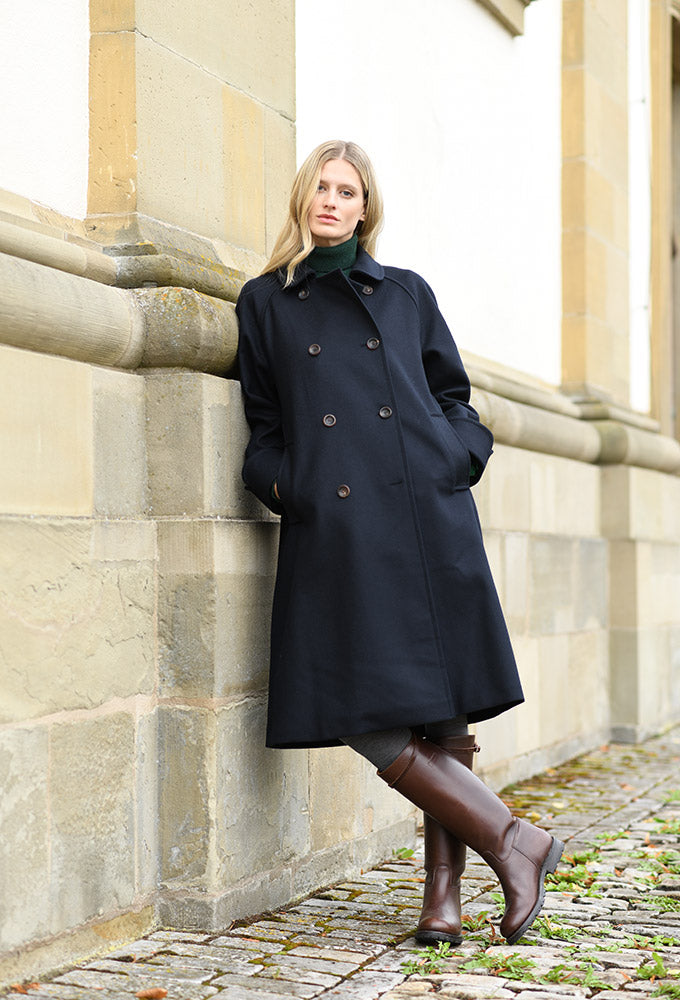 Doubleface-Mantel, navy