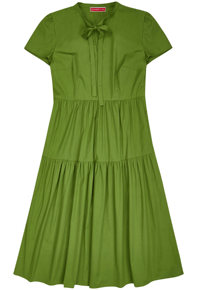 Kleid mit Schleife grün