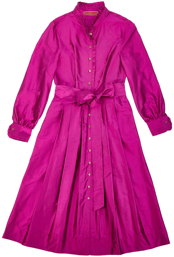 Kleid Seide Kardinal