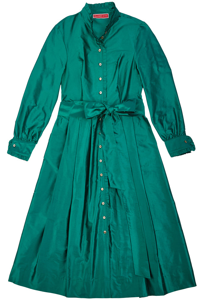 Kleid Seide, Smaragd