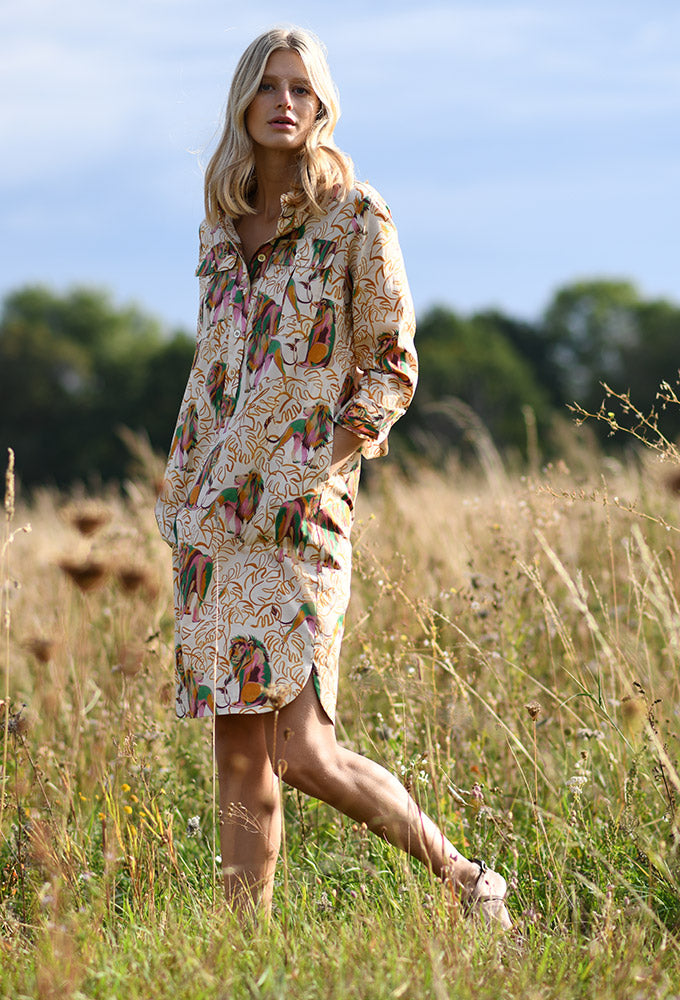 Kleid "Löwen + Blätter"