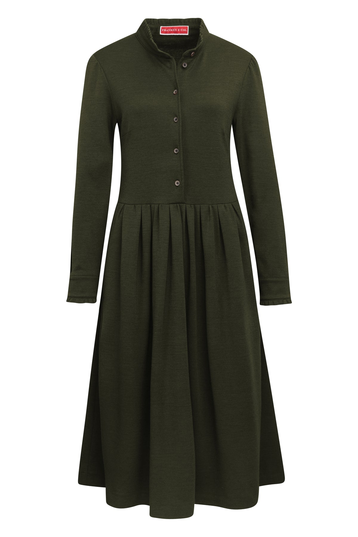 Kleid Wolljersey, oliv