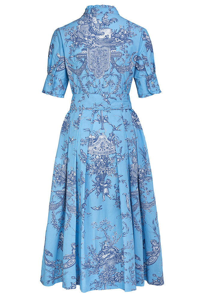 Kleid Toile de Jouy, blau